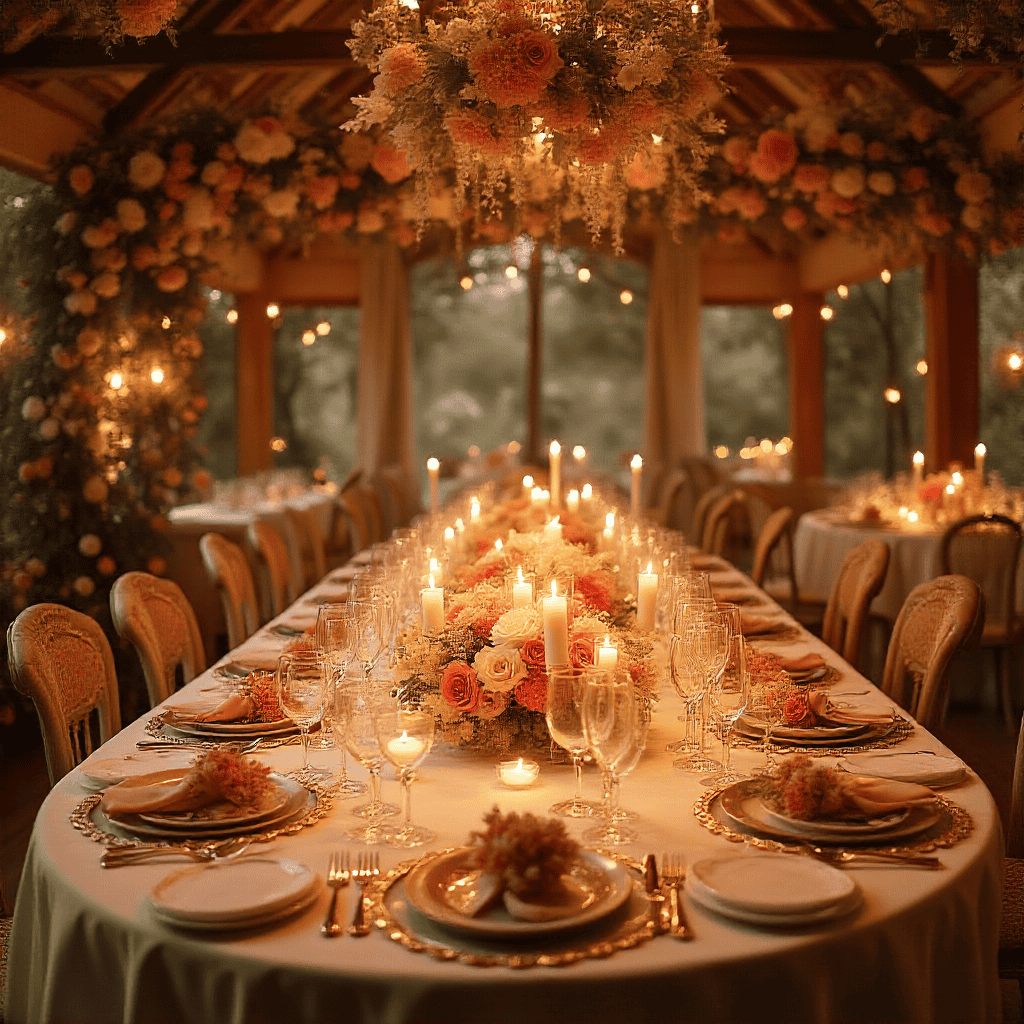 Luxury event photo zone with gold accents and sophisticated styling